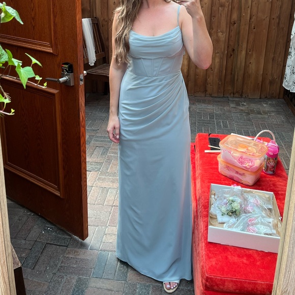 Azazie Mai in Dolphin Grey - Picture 2 of 6